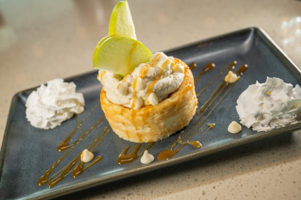 Apple White Chocolate Ganache Basque Cheesecake